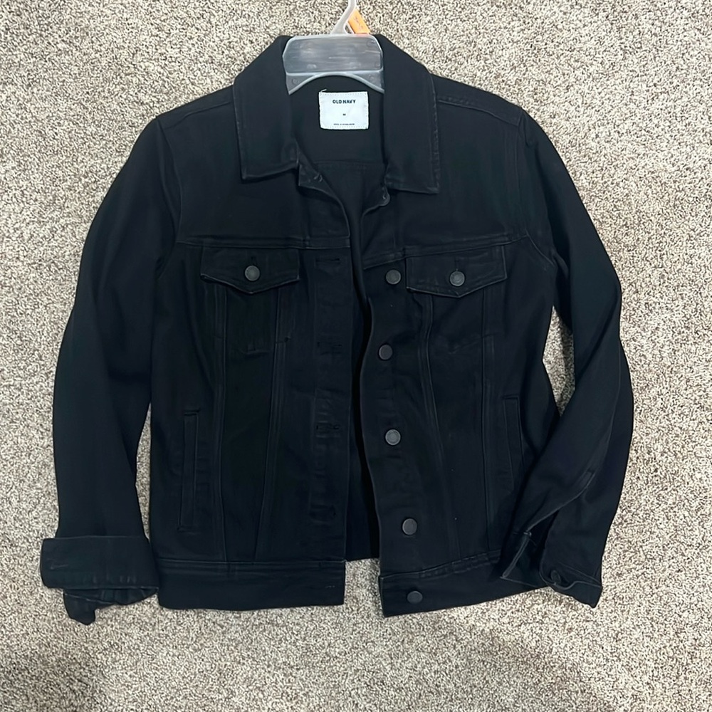 Black denim jacket